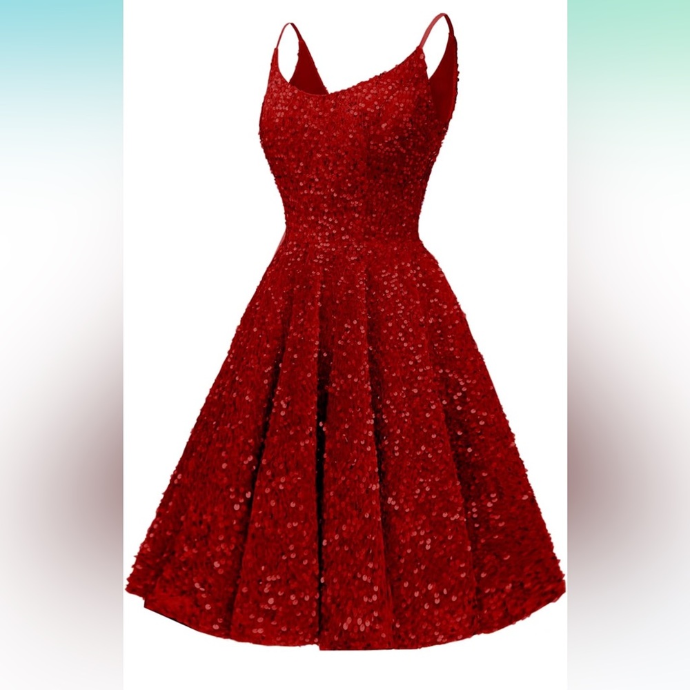 Red sparkly dress